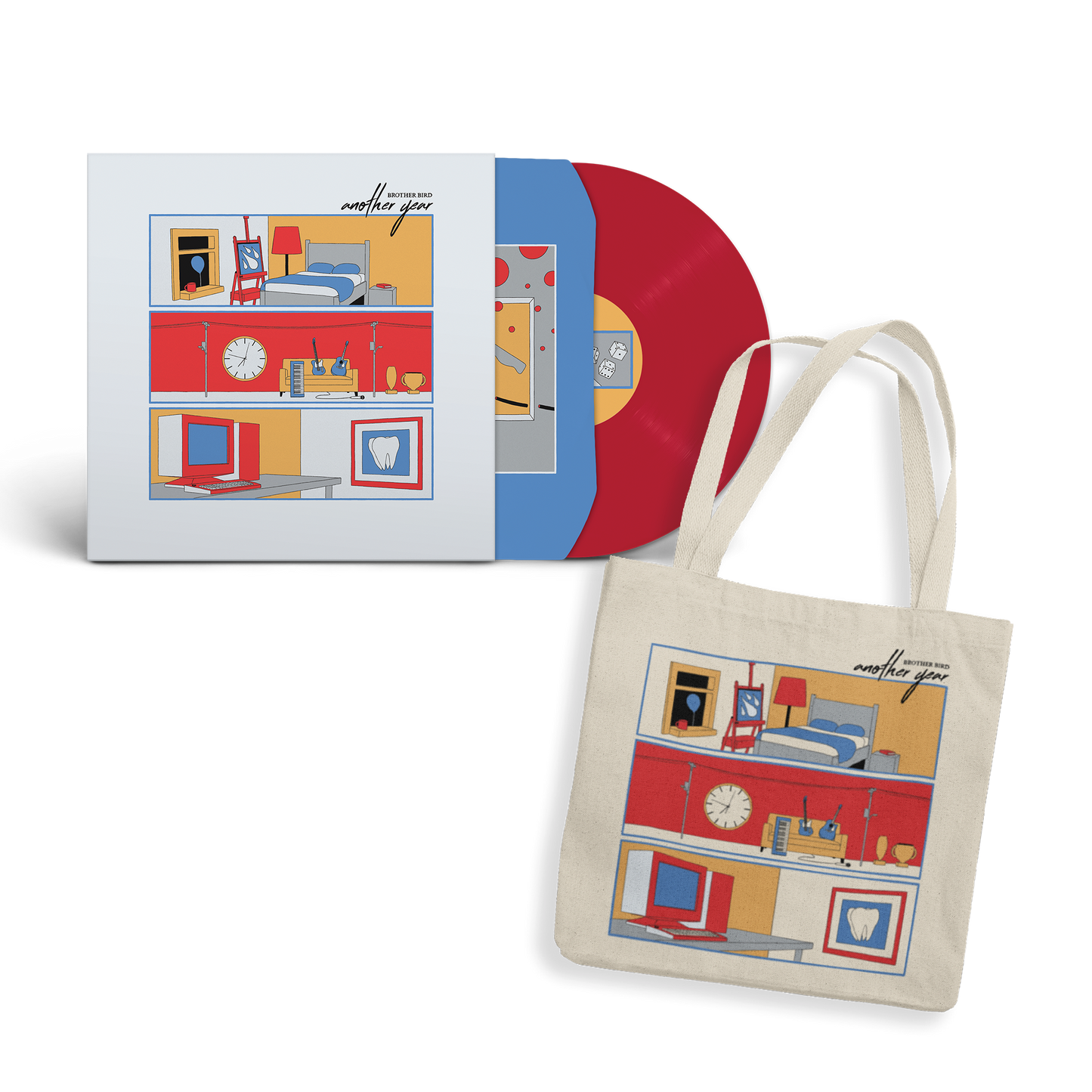 another year - tote and vinyl bundle